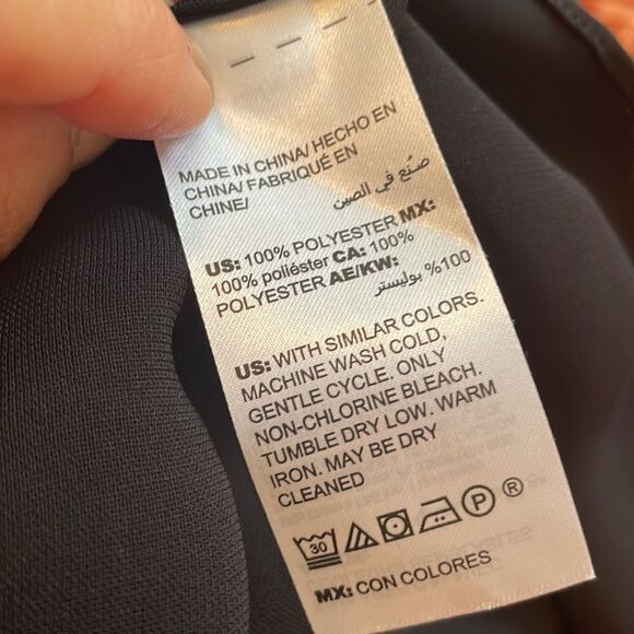 Chico’s black polyester blouse with bell sleeves & half moon cutout at neck - Picture 10 of 10